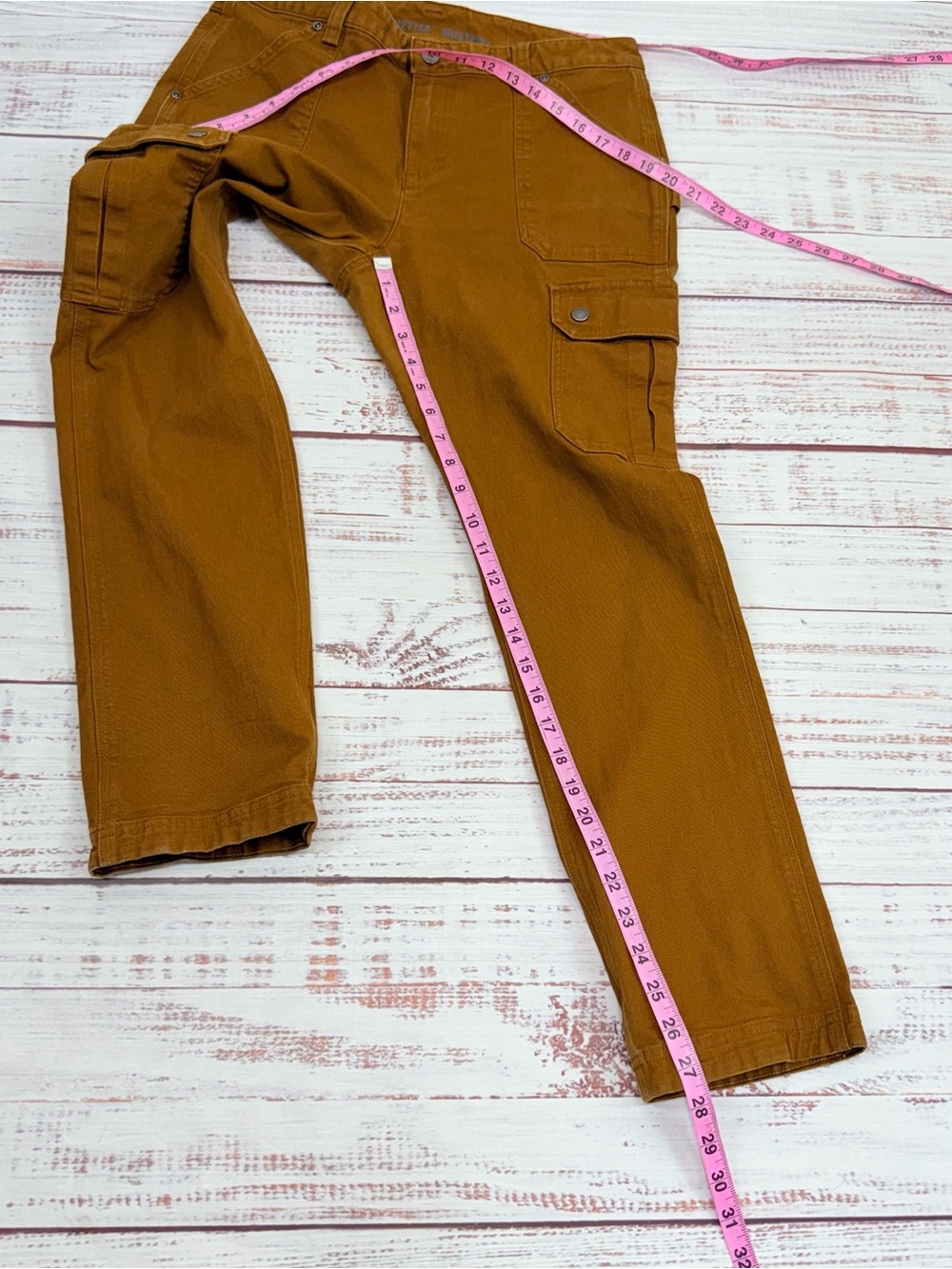 Duluth Women’s Size 10 Dark Camel Slim Fit Cargo Pants - Picture 9 of 14
